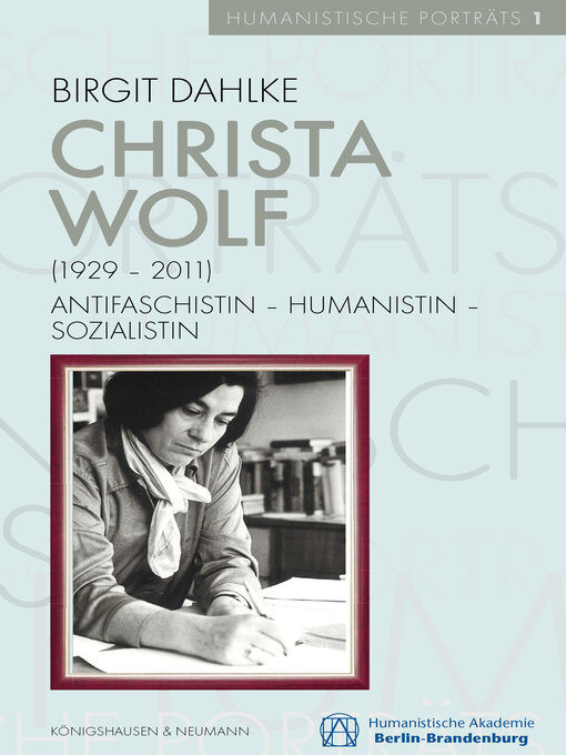 Title details for Christa Wolf (1929-2011) by Birgit Dahlke - Wait list